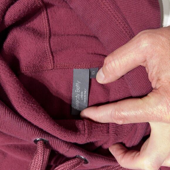 Sweaty Betty Invigorate Luxe Gray Hooded Sweatshirt Mock Neck Small Athleisure - Picture 5 of 7